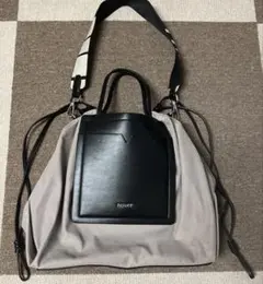 nouer ドロストハンドバッグ 2way スエード 巾着のサムネイル