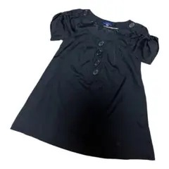 バーバリー ブルーレーベル カットソー M ブラック ホース刺繍 ノバチェック