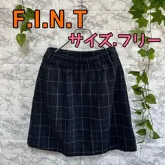フィント　チェック柄 ミニスカート フリーサイズ　厚手生地のサムネイル