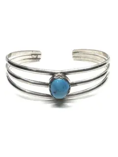 STERLING silver ネイティブ ターコイズバングルL675