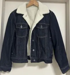 GU ボア襟付き デニムジャケット M