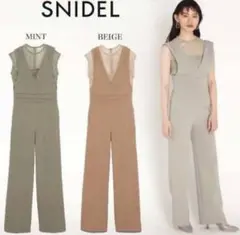 SNIDEL スナイデル レースインオールインワン パステルカラー S