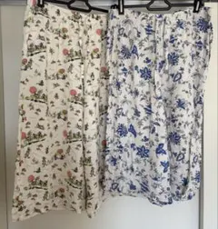 ユニクロ リラコ 2枚セット ミッキー柄 花柄