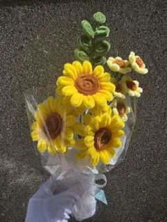 モールフラワー・ひまわりの枯れないブーケ・ハンドメイド