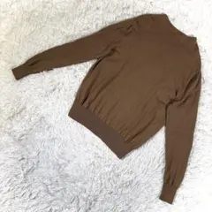 美品✨ヒューマンウーマン モックネックニットセーター ウール100% ブラウン