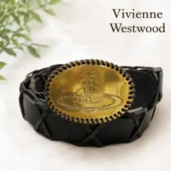 【希少】Vivienne Westwood レザーベルト ブラック オーブロゴ