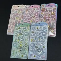 ④【正規品】うるちゅるポップシール サンリオキャラクター　5枚セット まとめ売り