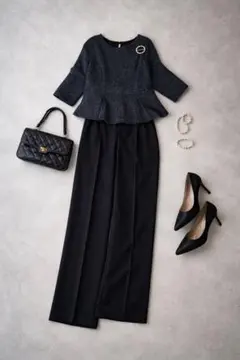 セレモニー　フォーマル　オケージョン　ツイード　セット　ママコーデ　ママスーツ