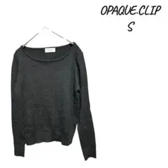 OPAQUE.CLIP ケーブル編みセーター S ダークグレー