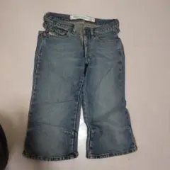 Diesel ライトブルーデニムフレアショートパンツ