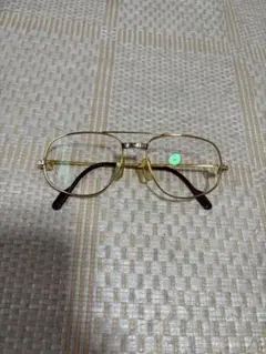 カルティエ 金縁 140 58 メガネ サントス ツーブリッジ Cartier - メルカリ