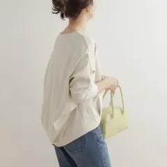 コットンバックタック7分袖プルオーバー