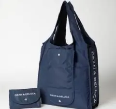 DEAN & DELUCA エコバッグ　ショッピングバッグ ネイビー