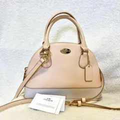 美品 コーチ ショルダーバッグ F34517 ミニ コーラ ドーム サッチェル