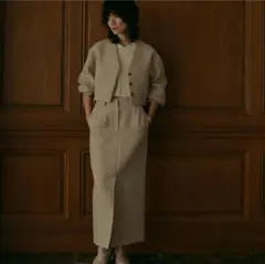 ETRE TOKYO 26SS ダブルフェイスIラインスカート ダブルフェイスIラインスカート(S IVORY): ボトムス │ ETRE TOKYO