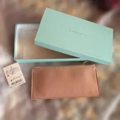 ピンクレザー長財布 ゴールドファスナー付き　新品未使用　値下げ