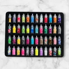 デコパーツ 小瓶セット 大量 48種 ネイル レジン ハンドメイド素材