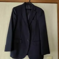 ネイビー ビジネスジャケット シングルブレスト　春物