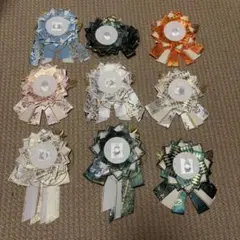 痛ロゼット オレンジ 緑 水色 ピンク ホワイト