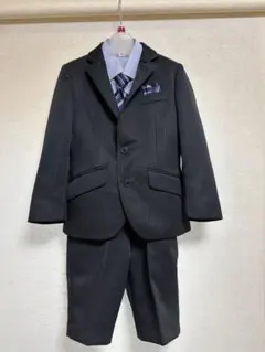 黒ストライプフォーマルスーツ（110cm）