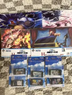 ワンピース　一番くじ　G賞　アクリルチャーム 6種　H賞　名場面色紙　4枚