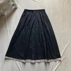08mab /フレアロングスカート 黒 size:M-L ゼロハチマブのサムネイル