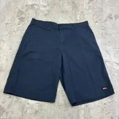 Dickies　ワークショーツ　W37　ネイビー　無地　古着　ワークウェアのサムネイル