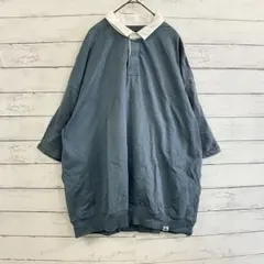 canterbury ラガーシャツ XL オーバーサイズ 半袖 綿 ブルーのサムネイル
