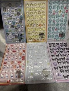 3D硬いシール6枚セット★キティぷりんハンギョシナモクロミ全員ミニ