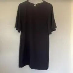 ZARA BASIC 黒 フレア袖 ひざ丈ワンピース