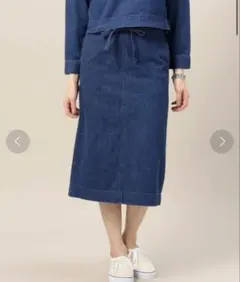 united arrow デニム風コットンスカート　ベルト ペンシルスカート