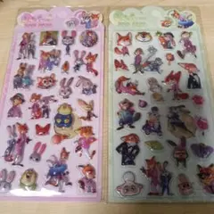 ズートピア 3Dシール 2枚1