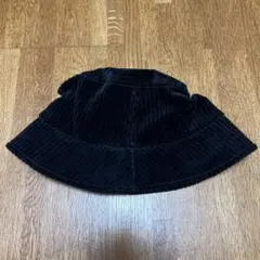 【美品】黒 秋冬 コーデュロイ バケットハット　ニコアンド