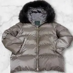 極美品✨希少40サイズ 西川ダウン×ナノユニバース ラクーンファー 高級 極暖