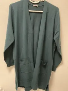 ハニーズ　CINEMA CLUB 長袖　ロングカーディガン　グリーン　美品