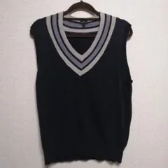 Paul Smith ネイビー Vネック ベスト L
