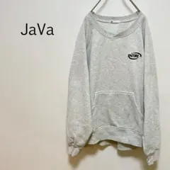 c0400【JaVa】裏起毛 トレーナー Ｌ オーバーサイズ ロゴのサムネイル