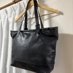 fulcro 黒レザー調トート 美品 - メルカリ