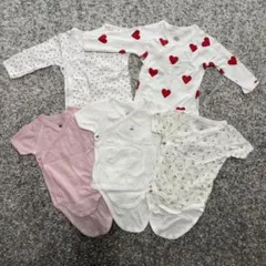 プチバトー　ロンパース・肌着　5点セット【6m/67cm】