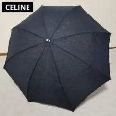 美品/袋付】CELINE セリーヌ 長傘 マカダム トリオンフ ムーンバット黒