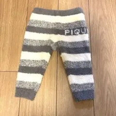 最終お値下げ【美品】ジェラートピケ　ふわふわボーダーパンツ　80cm〜90cmのサムネイル