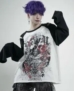 『REFLEM』スカルプリントラグランL/S Tee/ロングスリーブカットのサムネイル