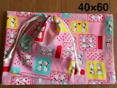 SALEかわいいネコちゃん★給食セット★巾着＆ランチョンマット40×60★新学期