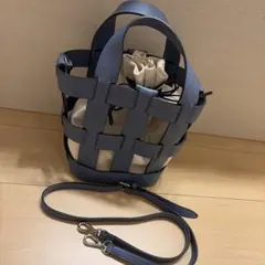 BLUE×PALANG WOVEN BASKET BAG (DULL)