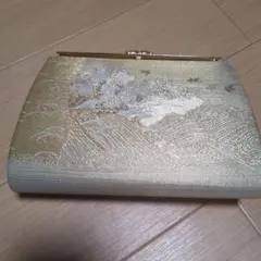 花柄刺繍 ゴールド 和装用バッグ
