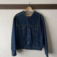 リーバイス デニムジャケット ノーカラー　濃紺 オレンジタブ 70606