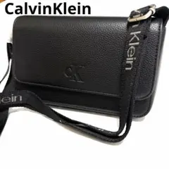 日本未入荷 カルバンクライン CK ロゴ型押し ショルダーバッグ 斜め