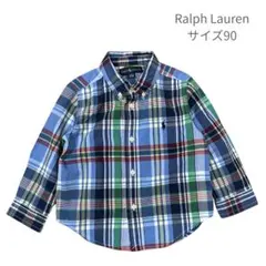 ラルフローレン キッズ チェックシャツ 90 長袖 ボタンダウン