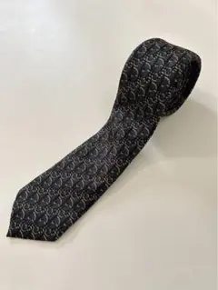 Dior パターン入り ネクタイ 黒