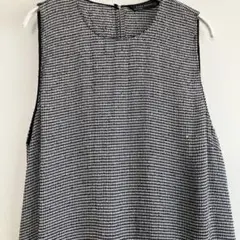 【未使用】ザラ（M）ノースリーブ　ジャンバースカート　ワンピース　千鳥格子